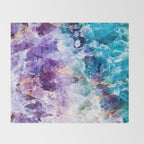 Multicolor quartz texture Throw Blanket Gallery Image 2