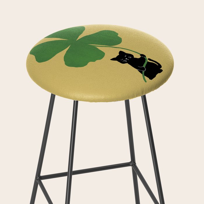 Cat with clover Stool Gallery Image 2