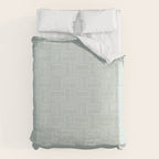 Mudcloth Doodle Squares . Soft Aqua Duvet Cover Gallery Image 6