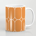 Mod Pods Retro Geo Pattern in Burnt Orange Coffee Mug Gallery Image 1