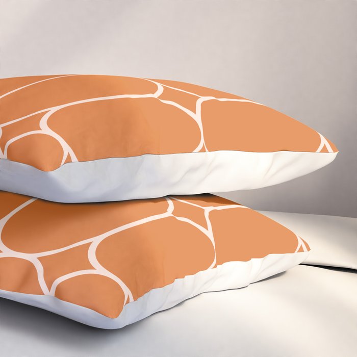 Mod Pods Retro Geo Pattern in Burnt Orange Pillow Sham Gallery Image 3