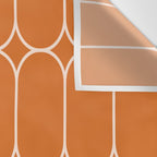 Mod Pods Retro Geo Pattern in Burnt Orange Wall Tapestry Gallery Image 3
