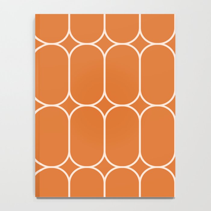 Mod Pods Retro Geo Pattern in Burnt Orange Notebook Gallery Image 4