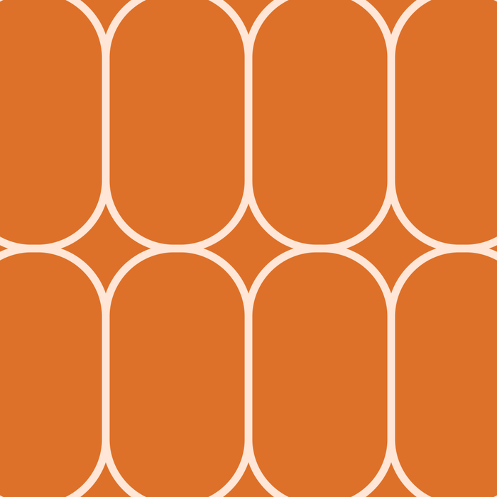 Mod Pods Retro Geo Pattern in Burnt Orange Coffee Mug Gallery Image 2