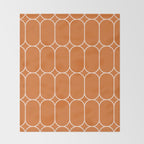 Mod Pods Retro Geo Pattern in Burnt Orange Throw Blanket Gallery Image 2