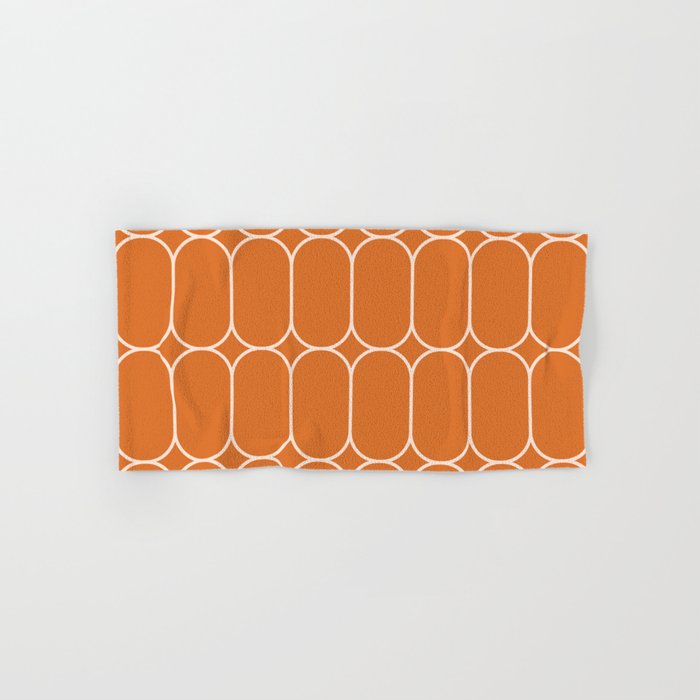 Mod Pods Retro Geo Pattern in Burnt Orange Bath Towel Gallery Image 1