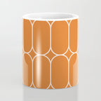 Mod Pods Retro Geo Pattern in Burnt Orange Coffee Mug Gallery Image 4