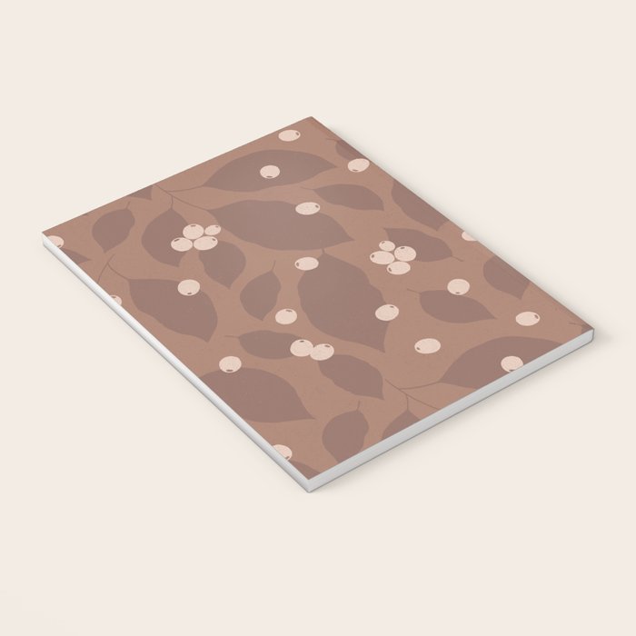 Coffee Leaves and Berries - Mocha Mousse Notebook Gallery Image 3