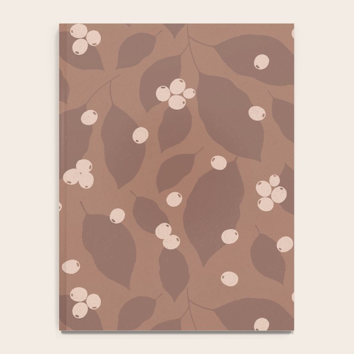 Coffee Leaves and Berries - Mocha Mousse Notebook Gallery Image 4