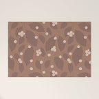 Coffee Leaves and Berries - Mocha Mousse Welcome Mat Gallery Image 1