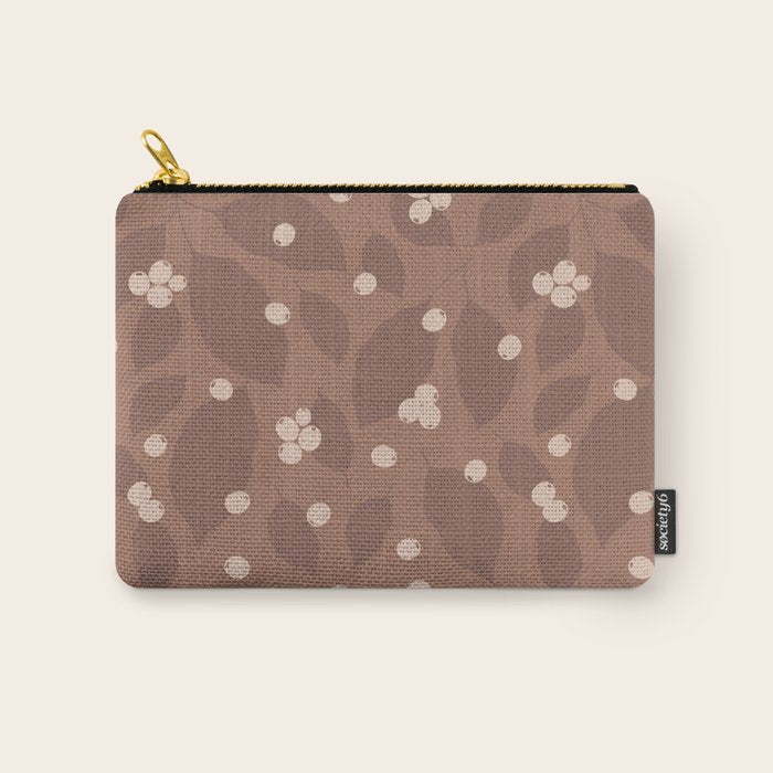 Coffee Leaves and Berries - Mocha Mousse Carry All Pouch Gallery Image 1