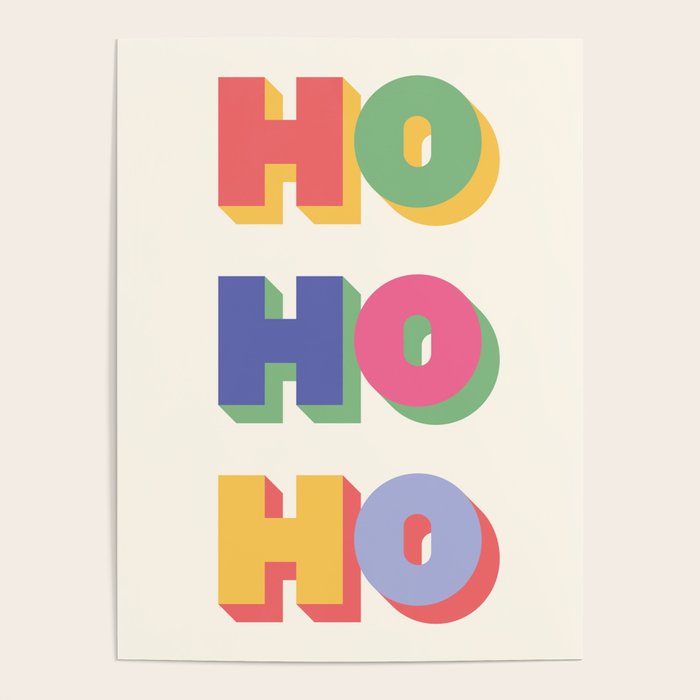 Colorful Ho Ho Ho Poster Gallery Image 1