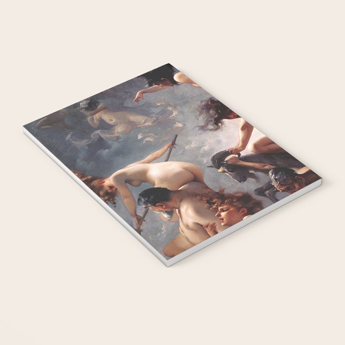 Luis Ricardo Falero - Witches going to their Sabbath 1878 Notebook Gallery Image 3