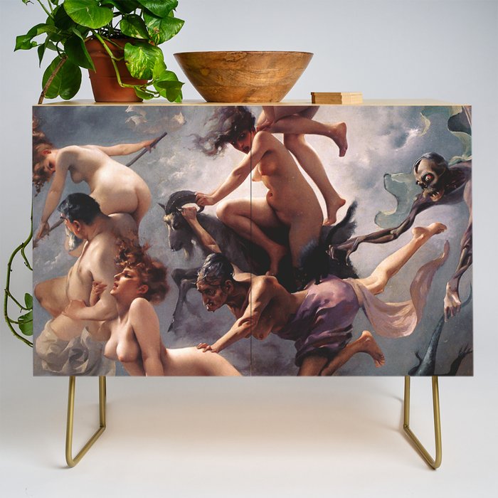 Luis Ricardo Falero - Witches going to their Sabbath 1878 Credenza Gallery Image 1