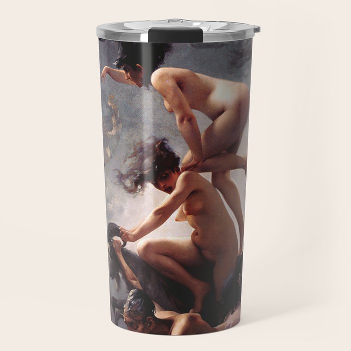 Luis Ricardo Falero - Witches going to their Sabbath 1878 Travel Mug Gallery Image 1