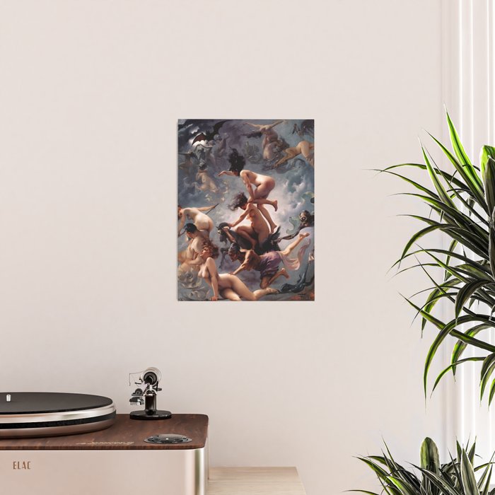 Luis Ricardo Falero - Witches going to their Sabbath 1878 Poster Gallery Image 2