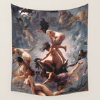 Luis Ricardo Falero - Witches going to their Sabbath 1878 Wall Tapestry Gallery Image 4