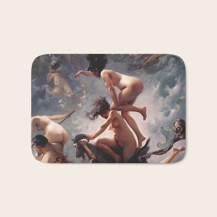 Luis Ricardo Falero - Witches going to their Sabbath 1878 Bath Mat Gallery Image 1