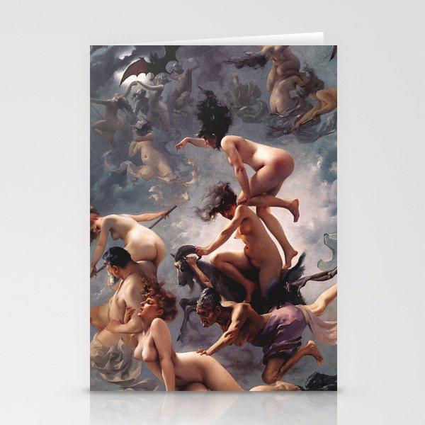 Luis Ricardo Falero - Witches going to their Sabbath 1878 Stationery Card Gallery Image 2