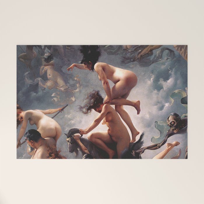 Luis Ricardo Falero - Witches going to their Sabbath 1878 Welcome Mat Gallery Image 1