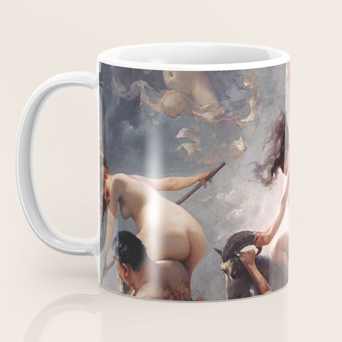 Luis Ricardo Falero - Witches going to their Sabbath 1878 Coffee Mug Gallery Image 3