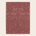 William Morris Brer Rabbit Brick Red Vintage Pattern Poster Gallery Image 4