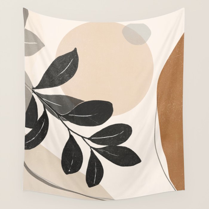 Abstract Art /Minimal Plant 22 Wall Tapestry Gallery Image 1
