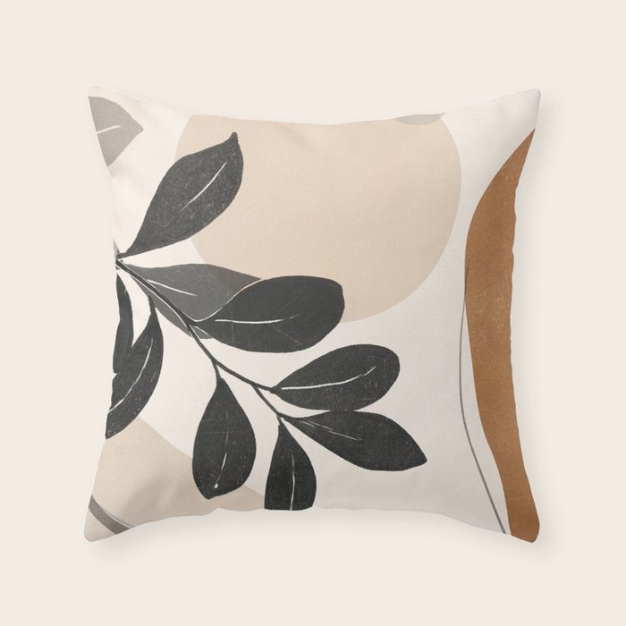 Abstract Art /Minimal Plant 22 Throw Pillow Gallery Image 6