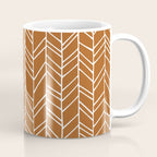 Rustic Herringbone in Clay Terracotta Coffee Mug Gallery Image 1
