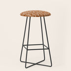 Rustic Herringbone in Clay Terracotta Stool Gallery Image 1