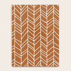 Rustic Herringbone in Clay Terracotta Notebook Gallery Image 4