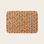Rustic Herringbone in Clay Terracotta Bath Mat Gallery Image 1