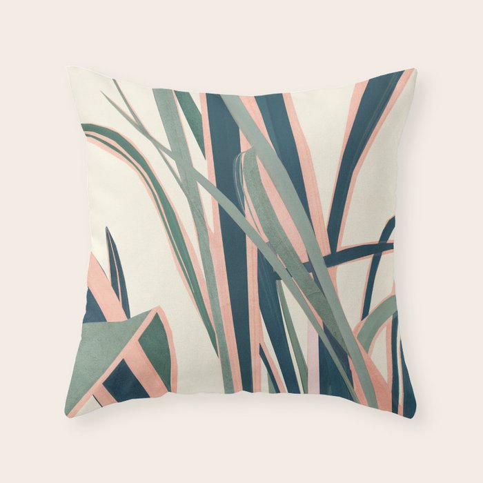 Colorful Plant Throw Pillow Gallery Image 6