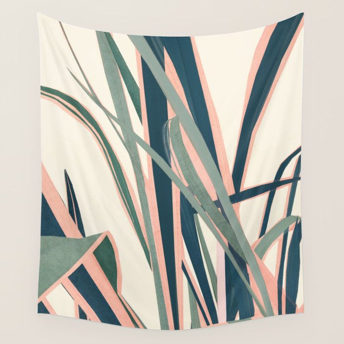 Colorful Plant Wall Tapestry Gallery Image 1