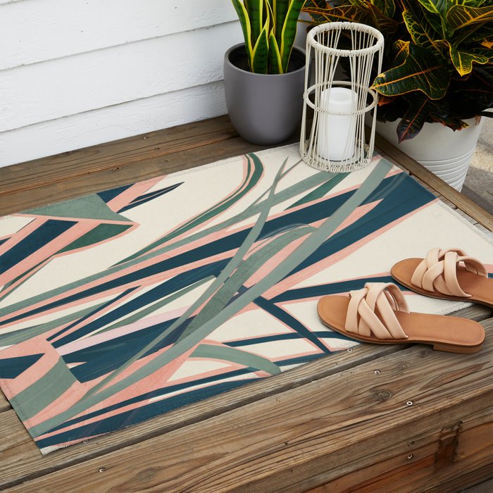 Colorful Plant Outdoor Rug Gallery Image 2