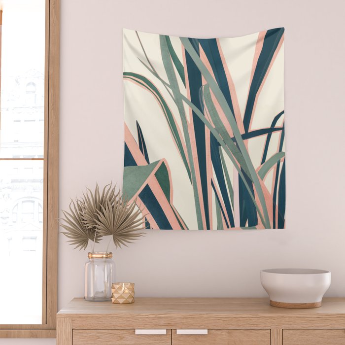 Colorful Plant Wall Tapestry Gallery Image 2