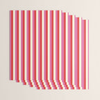 Retro Pink and Red Vertical Stripes Wrapping Paper Gallery Image 3