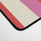 Retro Pink and Red Vertical Stripes Desk Mat Gallery Image 4