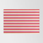 Retro Pink and Red Vertical Stripes Rug Gallery Image 2