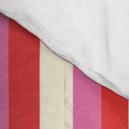 Retro Pink and Red Vertical Stripes Comforter Gallery Image 4
