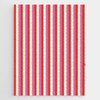 Retro Pink and Red Vertical Stripes Jigsaw Puzzle Gallery Image 1