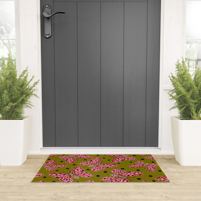 Vintage Butterfly Welcome Mat Gallery Image 3