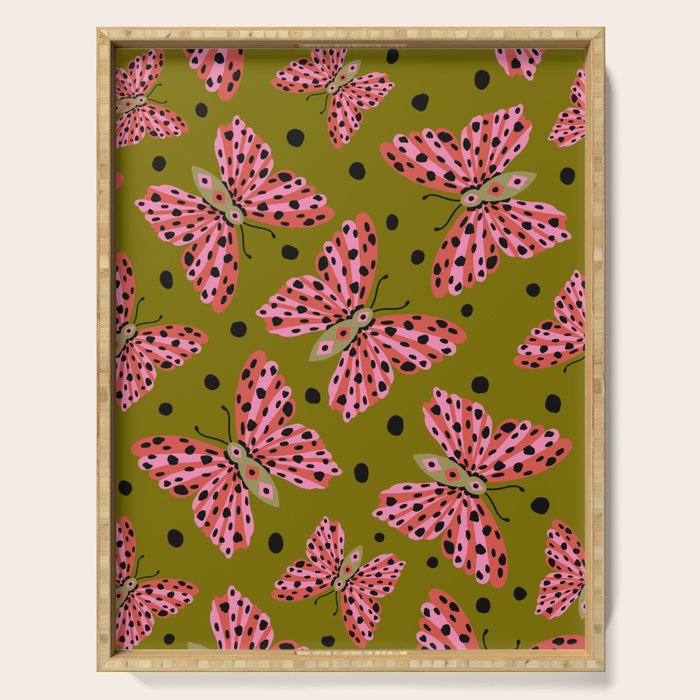 Vintage Butterfly Serving Tray Gallery Image 1