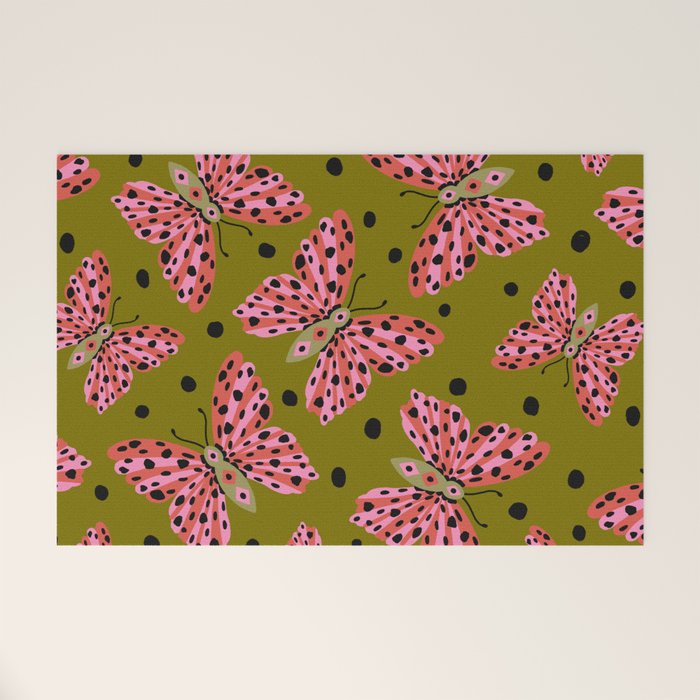 Vintage Butterfly Welcome Mat Gallery Image 1