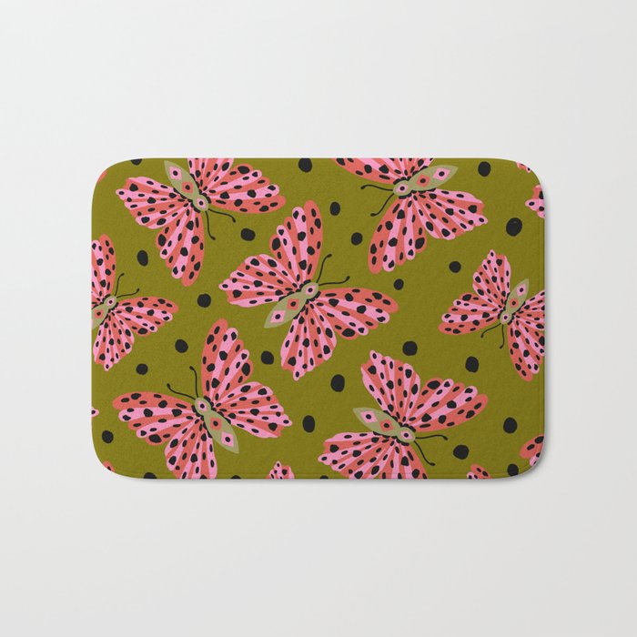 Vintage Butterfly Bath Mat Gallery Image 1