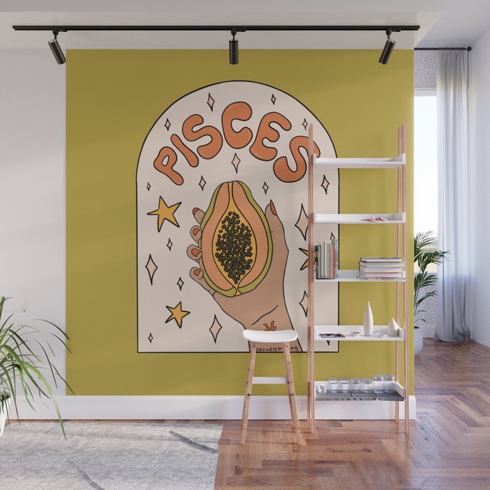 Pisces Papaya Wall Mural Gallery Image 1