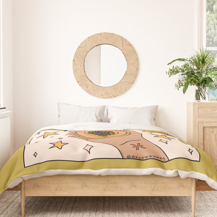 Pisces Papaya Duvet Cover Gallery Image 3