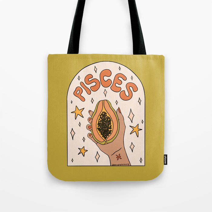 Pisces Papaya Tote Bag Gallery Image 1