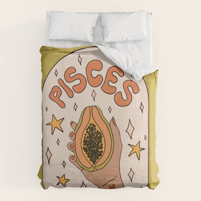 Pisces Papaya Duvet Cover Gallery Image 6