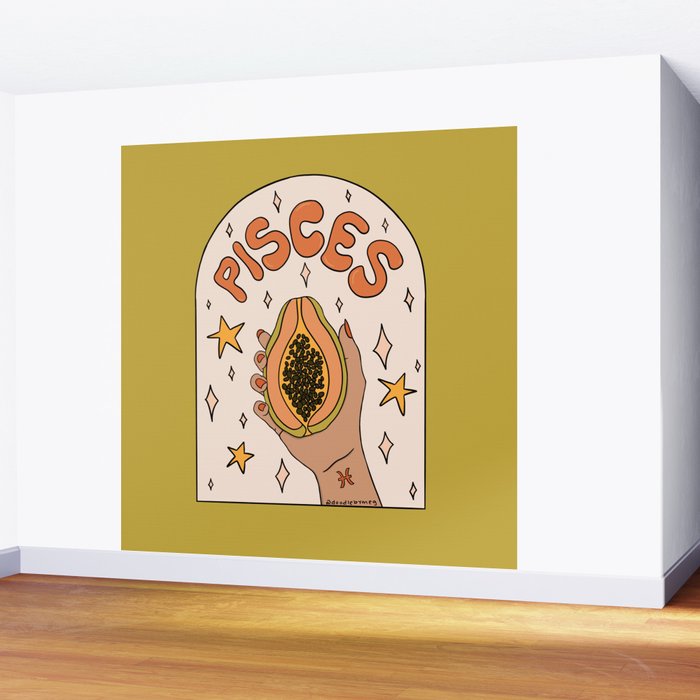 Pisces Papaya Wall Mural Gallery Image 2